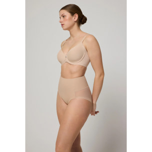 Slip riducente in tulle a compressione media beige