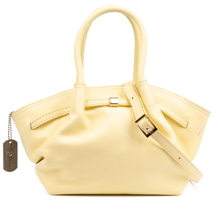 Bergolo Borsa a mano Donna. Pelle autentica Dollaro.