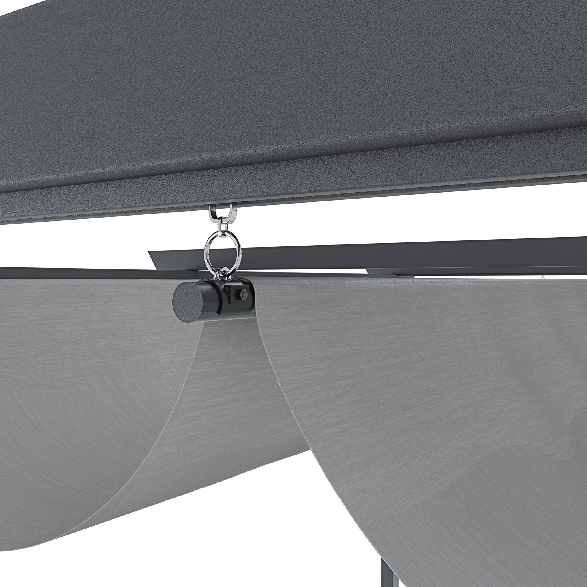 Gazebo Pergola 3x4 M Pergolato Con Telo Grigio Impermeabile Retrattile Richiudibile Struttura In Acciaio Per Giardino Terrazzo Piscina Esterno Fiere