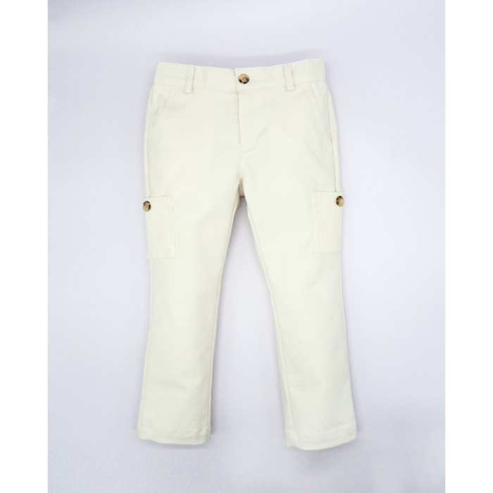 PANTALÓN CARGO SARGA BLANCA