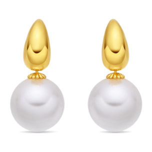 Pendientes Rosmi acabado oro amarillo 18k