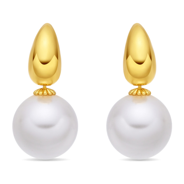 Pendientes Rosmi acabado oro amarillo 18k