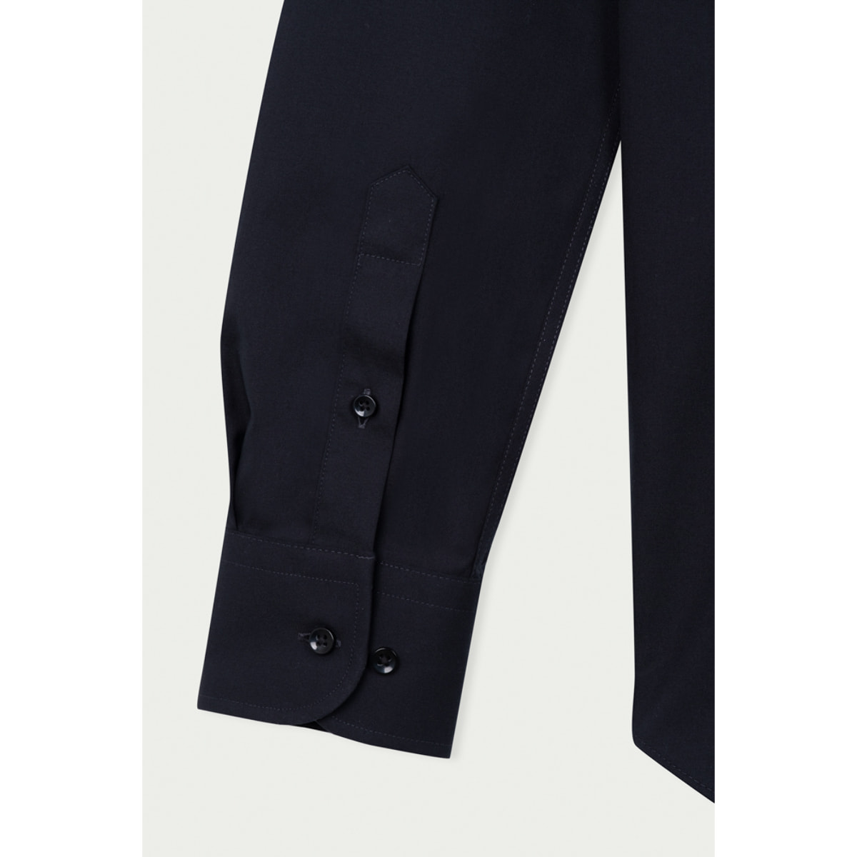 Camicia Uomo 1 Bottone Francese Slim No Iron Unito Nero