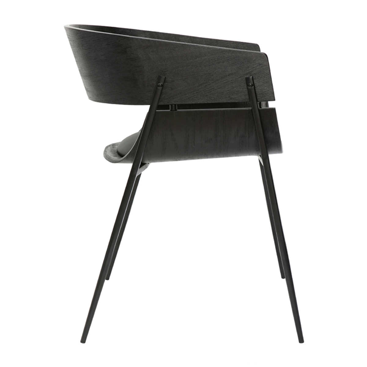 Chaises design noires (lot de 2) WESS