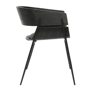 Chaises design noires (lot de 2) WESS