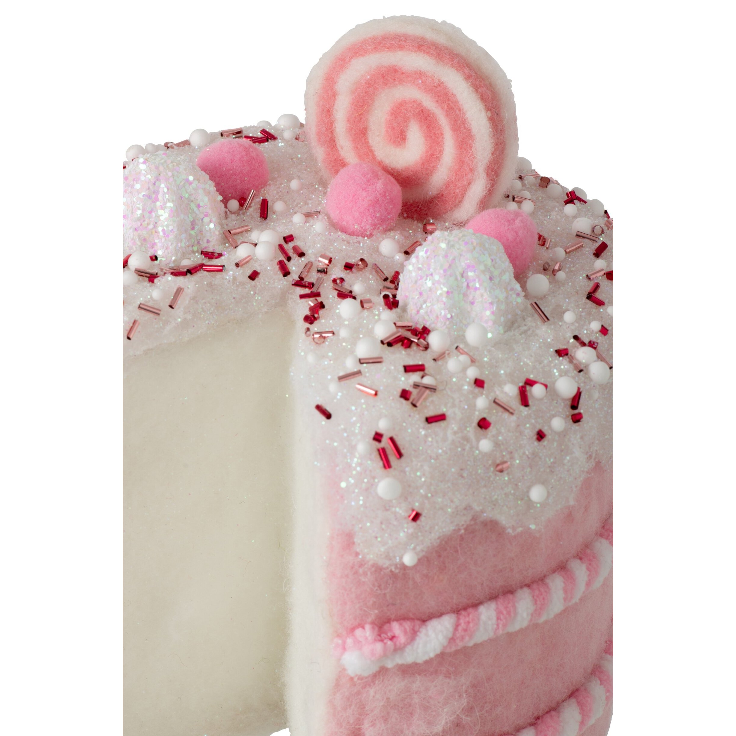 J-Line gâteau - laine - rose clair/blanc - small