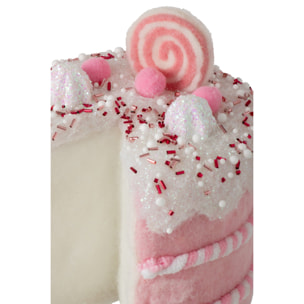 J-Line gâteau - laine - rose clair/blanc - small