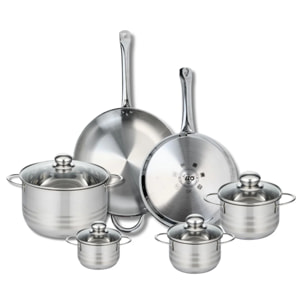 Ensemble de 2 Poêles de cuisson 28 et 32 cm et 4 faitouts 12, 14, 16 et 24 cm Elo Profi Brillant