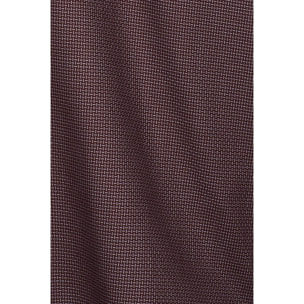 Camicia Uomo 2 Bottoni Button Down Slim Jacquard Fantasia Marrone/Celeste