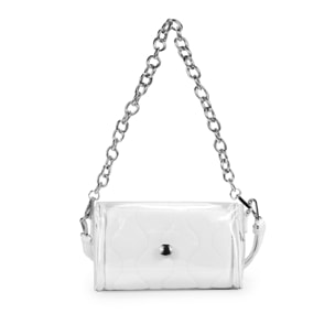 Bolso blanco transparente con cadena