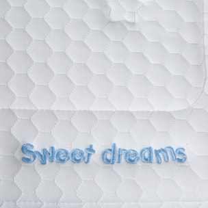 Matelas Enfant Ourson, glissière Bleu, 14 cm, Mousse Haute Densité Supersoft, Déhoussable, Soutien Medium, Fabrication Française, CertiPUR Oeko-Tex