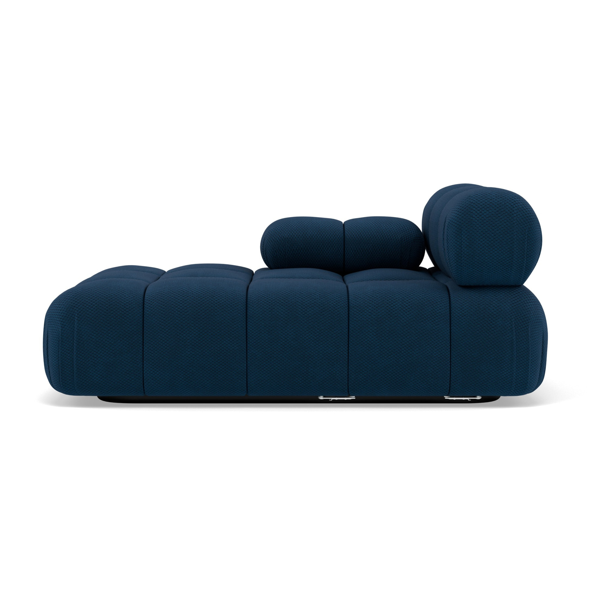 Ruby - module d'assise méridienne gauche en velours texturé - Bleu