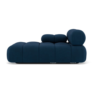 Ruby - module d'assise méridienne gauche en velours texturé - Bleu