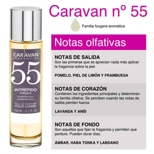 Caravan fragancias - caja de regalo con 2 perfumes nº55 de 150 ml, para hombre