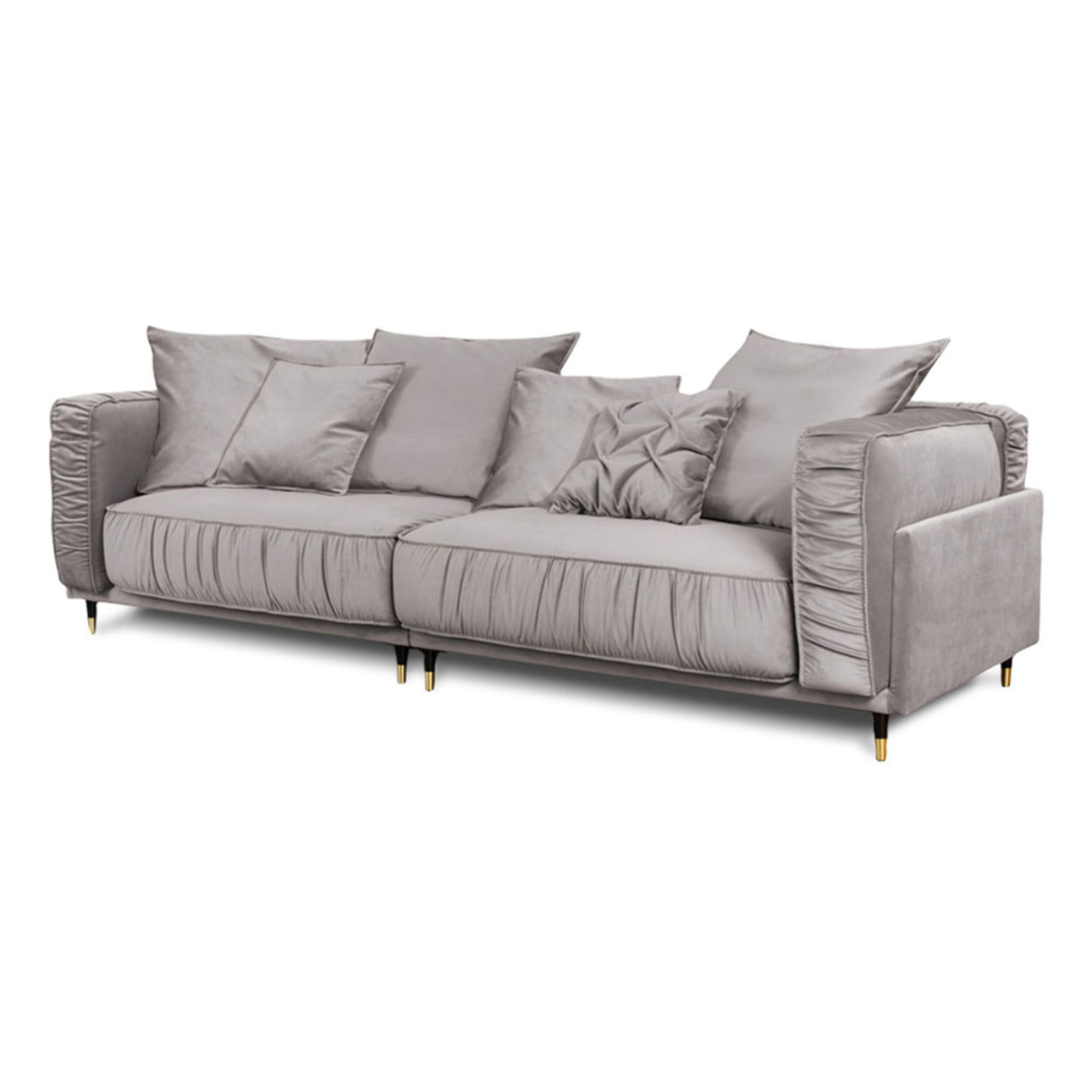 Canapé Droit Velours Fiorenzo - 4 places