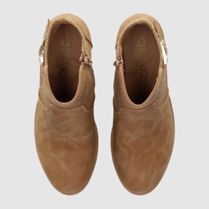 Botines de Piel Sintética - Cuero - Tacón: 6 cm