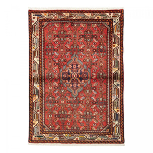 Tapis d'orient à motif oriental, noué main en laine, ELUMO