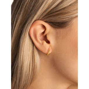 Orecchino Singolo Chain S Argento Placcato Oro