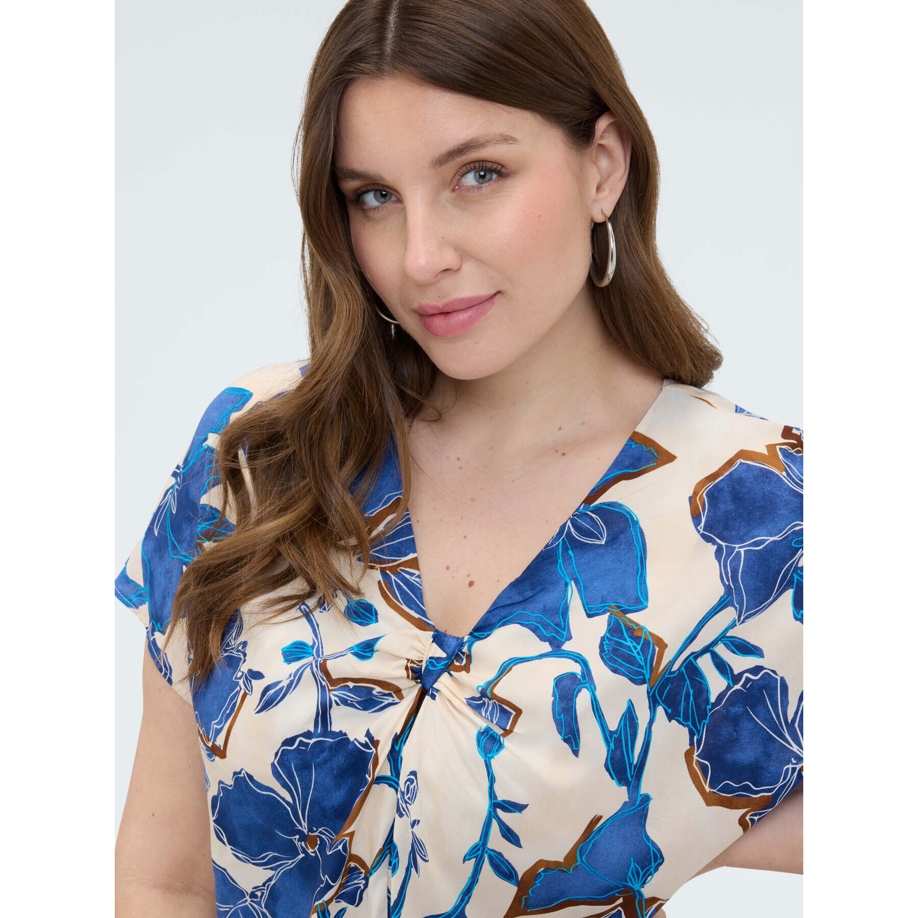 Fiorella Rubino - Blusa stampa floreale - Blu