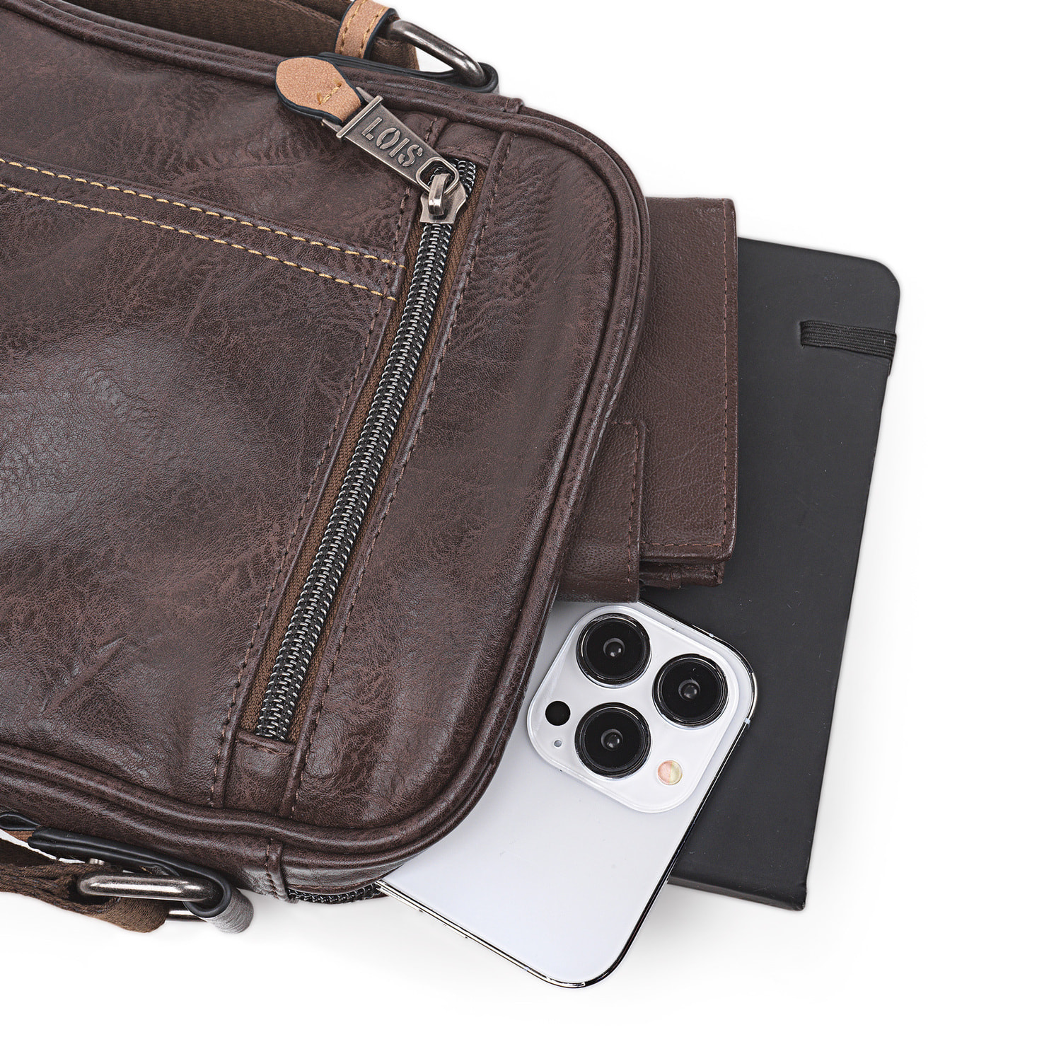 Bandolera Hombre Vegana Lois Warren Marron