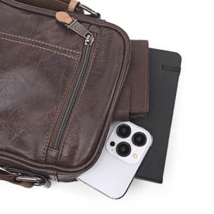 Bandolera Hombre Vegana Lois Warren Marron