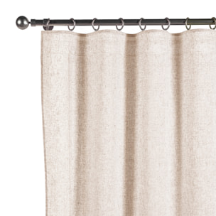 Rideau LINUM XXL à galon fronceur Lin