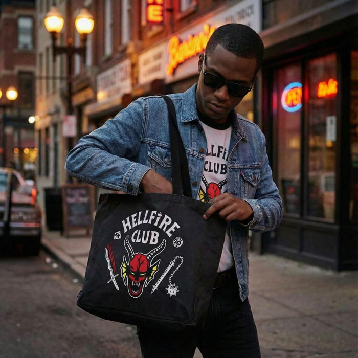 Bolsa Shopping Stranger Things - Color Negro