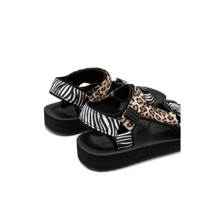 Sandalias De Mujer Forest Neo Animal / Negro D.Franklin