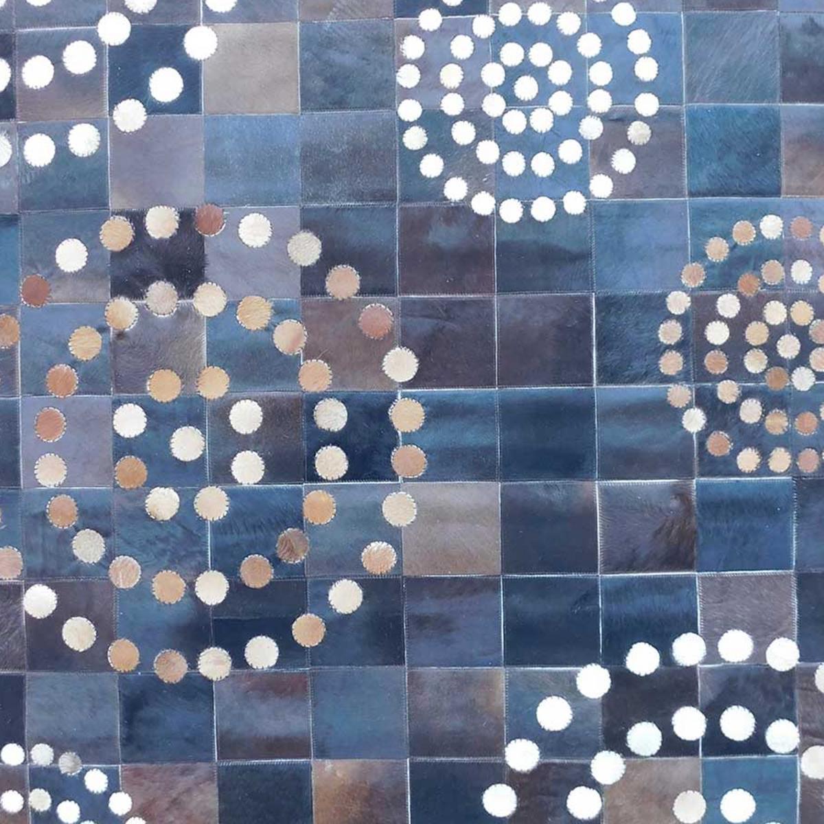 Tapis peau de vache kilim fait main FOKO