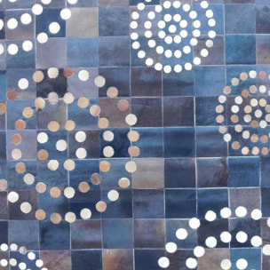 Tapis peau de vache kilim fait main FOKO