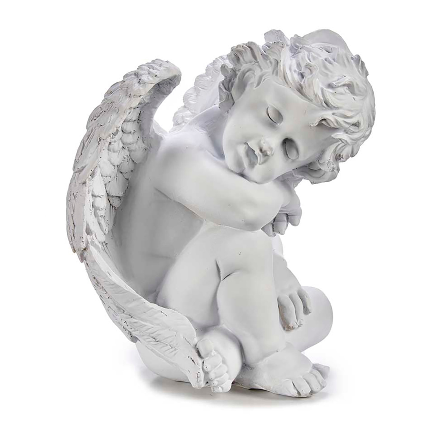 Figura de poliresina diseño angel durmiendo.