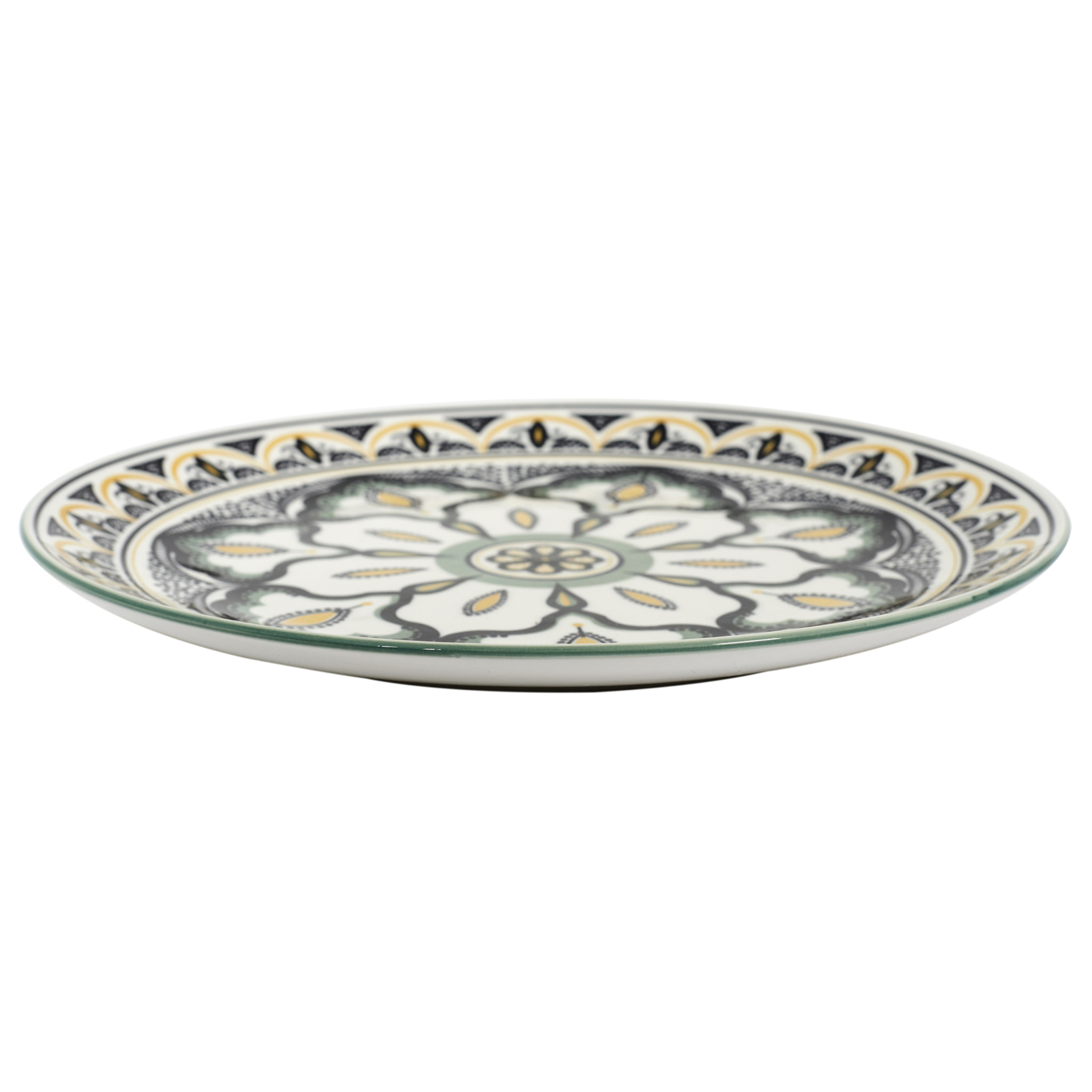 Assiette Mandala Vert D26cm