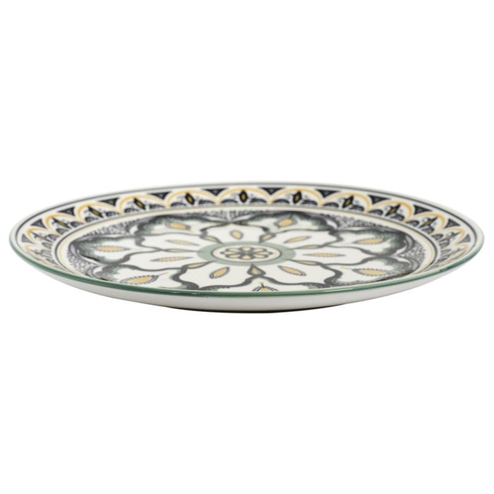 Assiette Mandala Vert D26cm