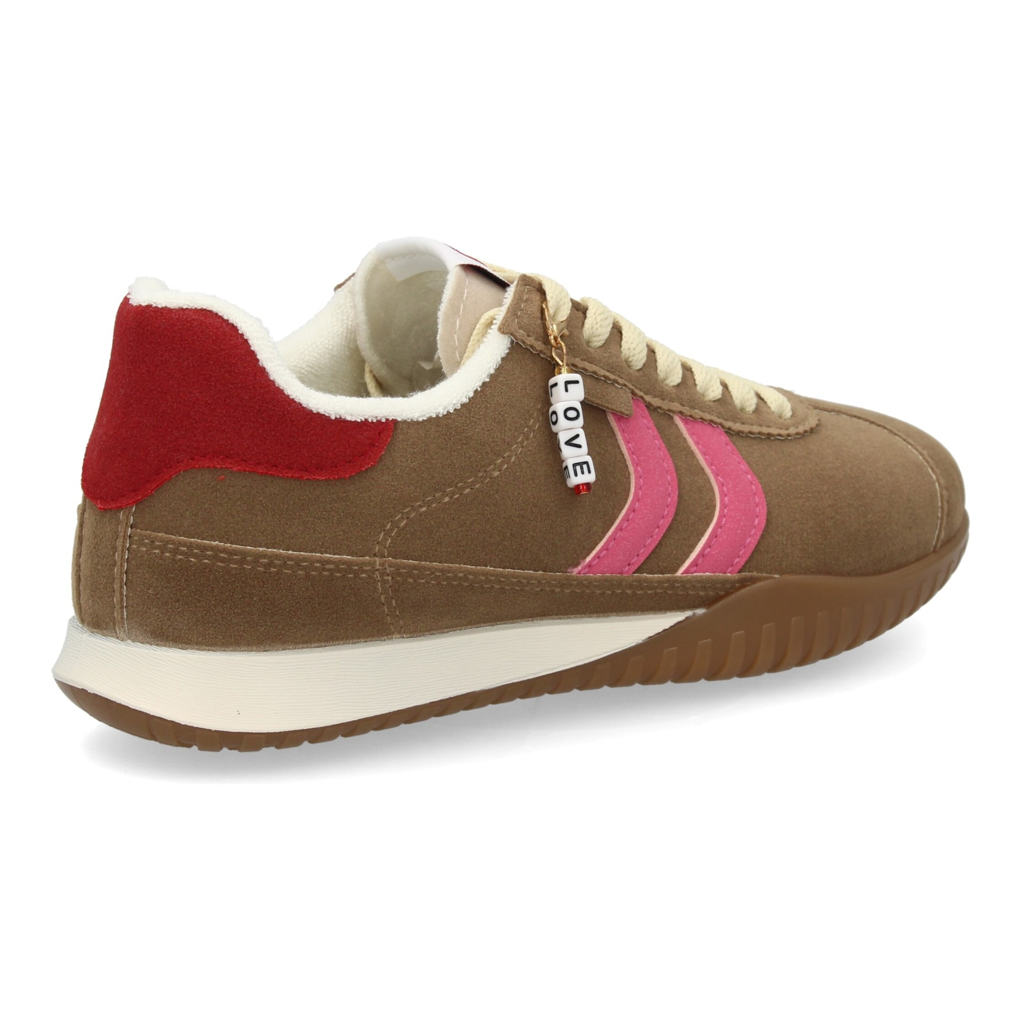 Zapatillas Mujer Casual Ante con Cordones y Detalle Sneakers Retro
