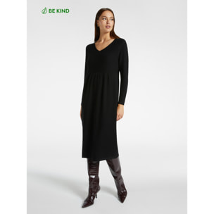 Elena Mirò - Vestido largo de viscosa LENZING™ ECOVERO™ - Negro