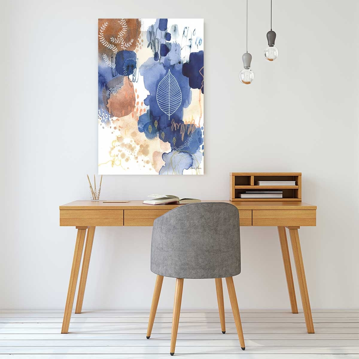 Tableau fleurs Bonheur bleu Tableau plexiglas