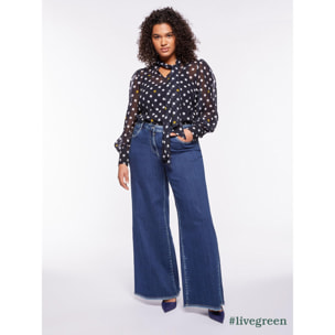 Fiorella Rubino - Vaqueros wide leg flare - Azul