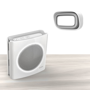 Carillon sans fil à piles personnalisable portée 200m. six sonneries diBi Flash coloris blanc - Extel - 081735