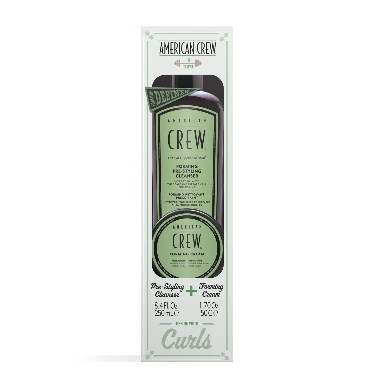 Crew Styling - Coffret Shampoing Forming Pre-Styling 250 ml + Forming Cream 50g