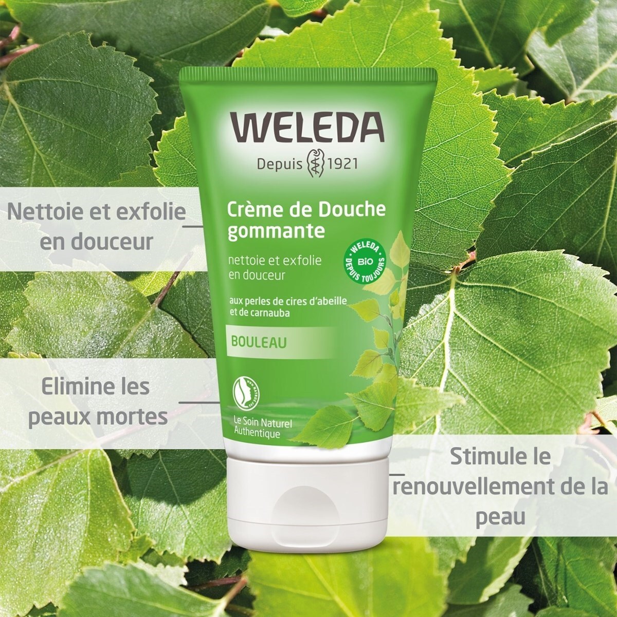 WELEDA - DUO rituel corps - Huile de massage Minceur + Crème de douche gommante au Bouleau - Certifié Natrue**- Flacon pompe verre 100 ml et Tube 150 ml