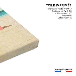 Tableau de la mer surf hut  Toile imprimée