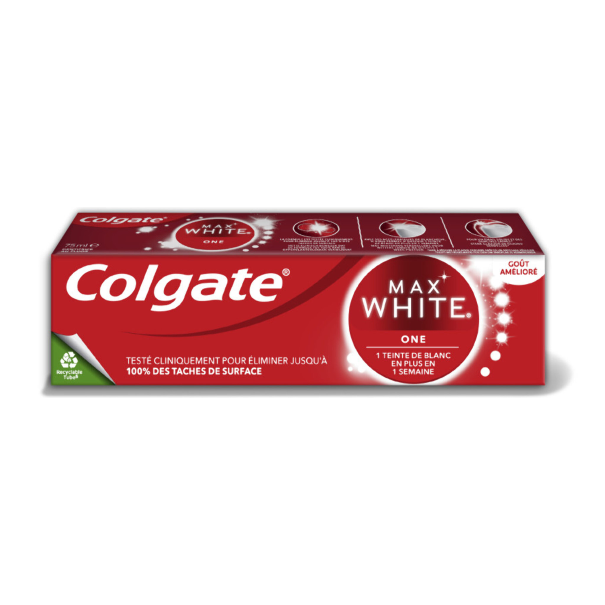 Pack de 12 - Colgates dentifrices Colgate Blancheur 1 teinte 75ml