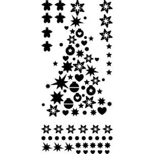 Sticker Décoration de noël, sapin - or - Autocollants adhésifs noël - décoration fêtes