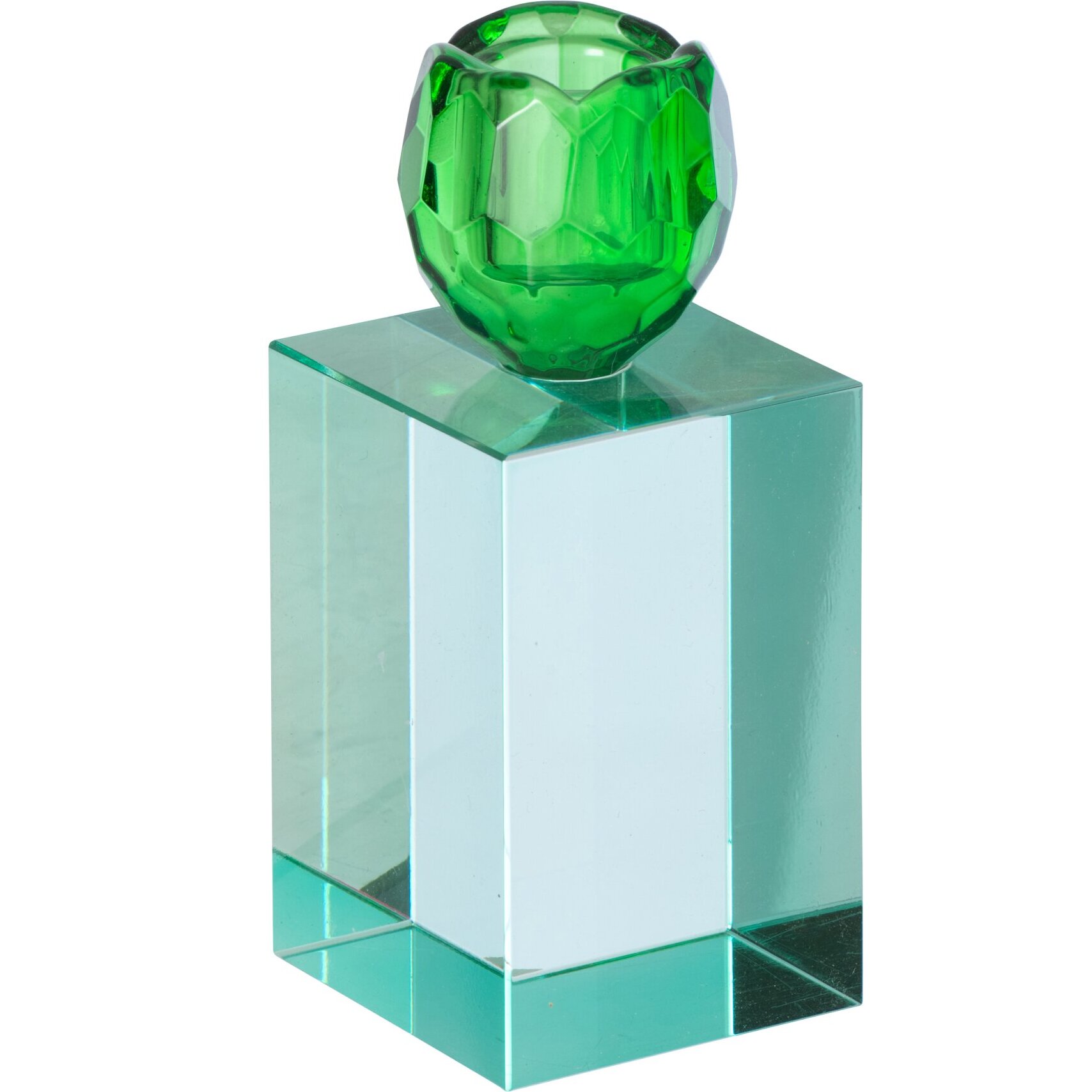 J-Line chandelier rectangle - verre - vert