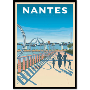 Affiche - Nantes - Olahoop Travel Posters