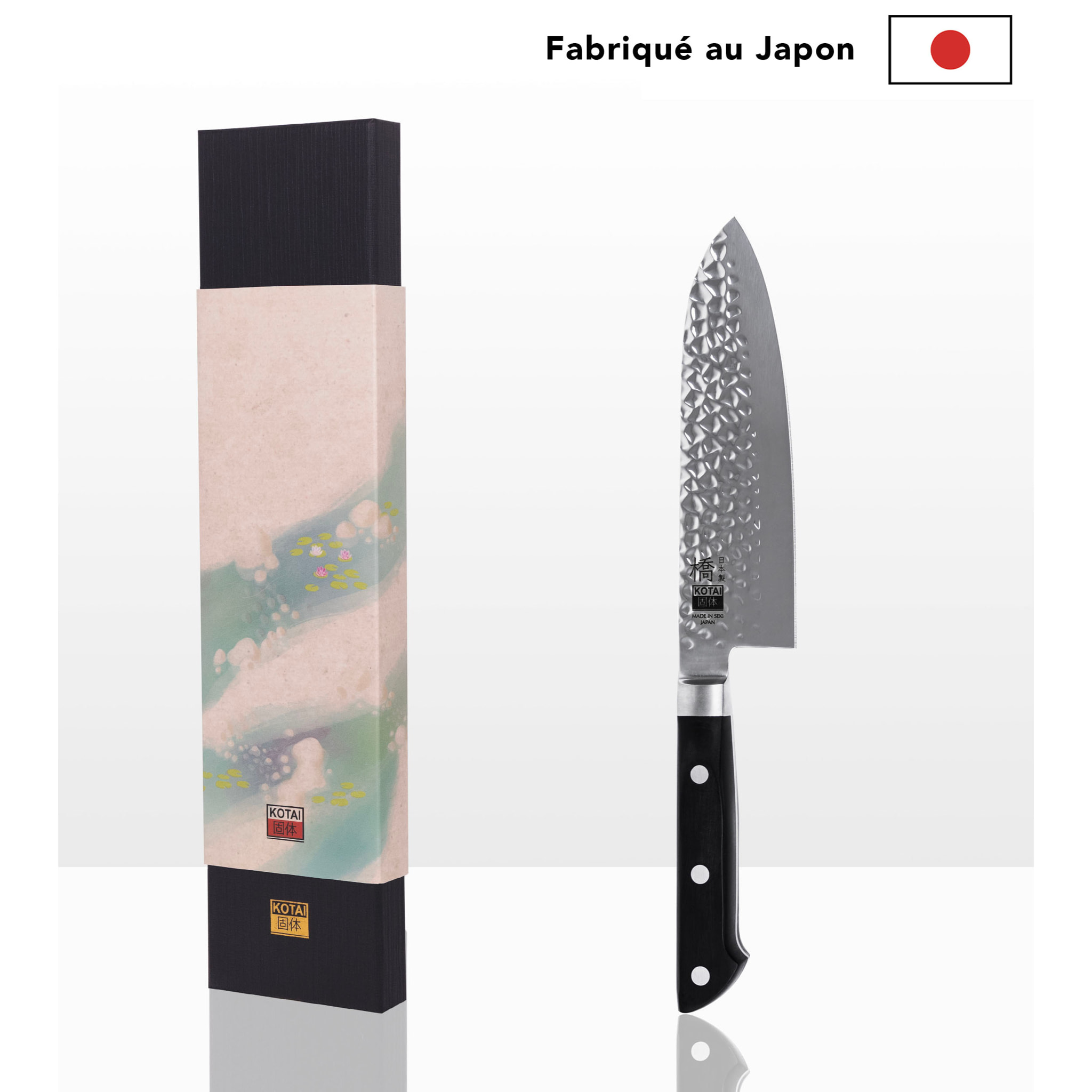 Couteau Santoku 160 mm - Collection Hashi Tsuchime