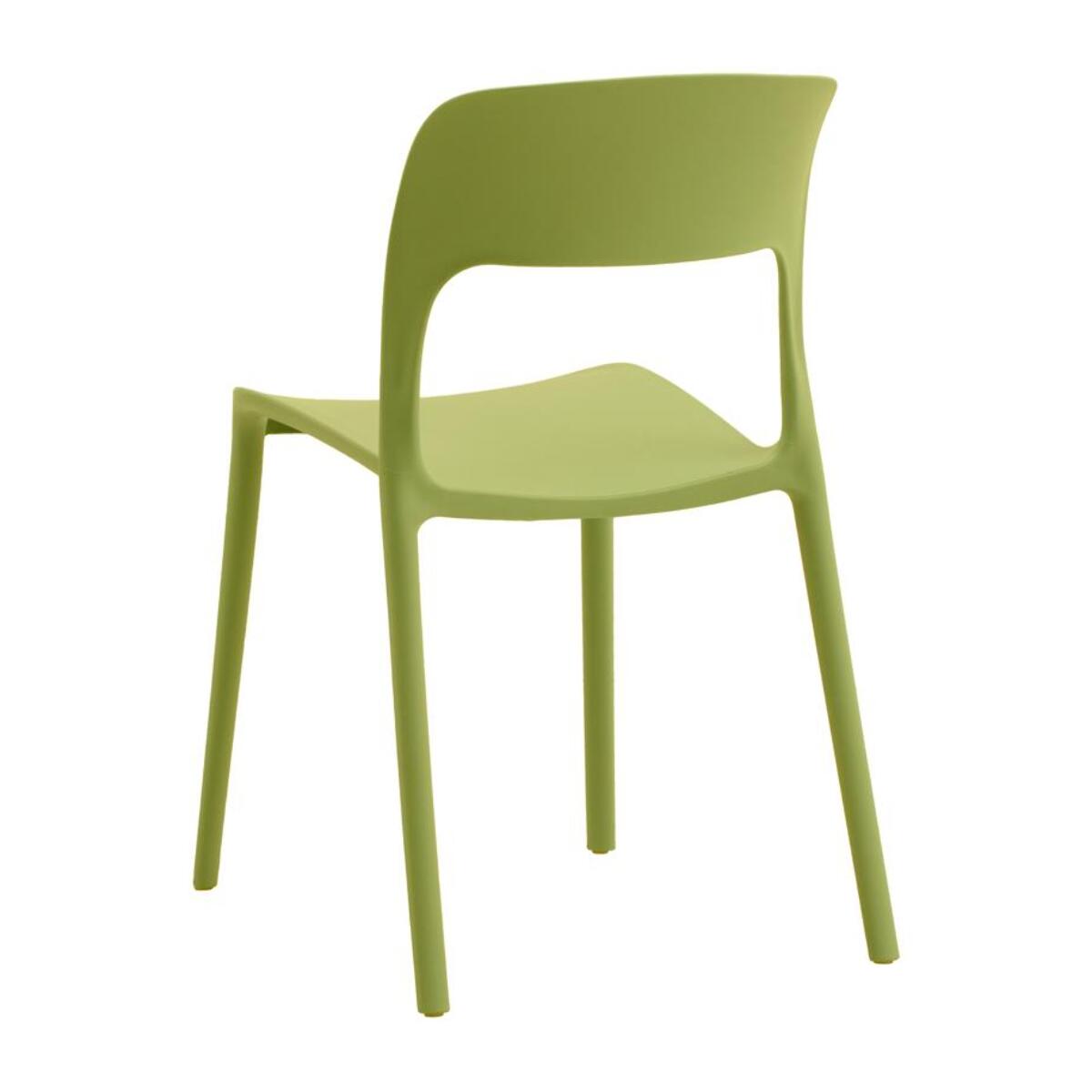 Set di 4 sedie SOUTH BEACH in polipropilene verde oliva