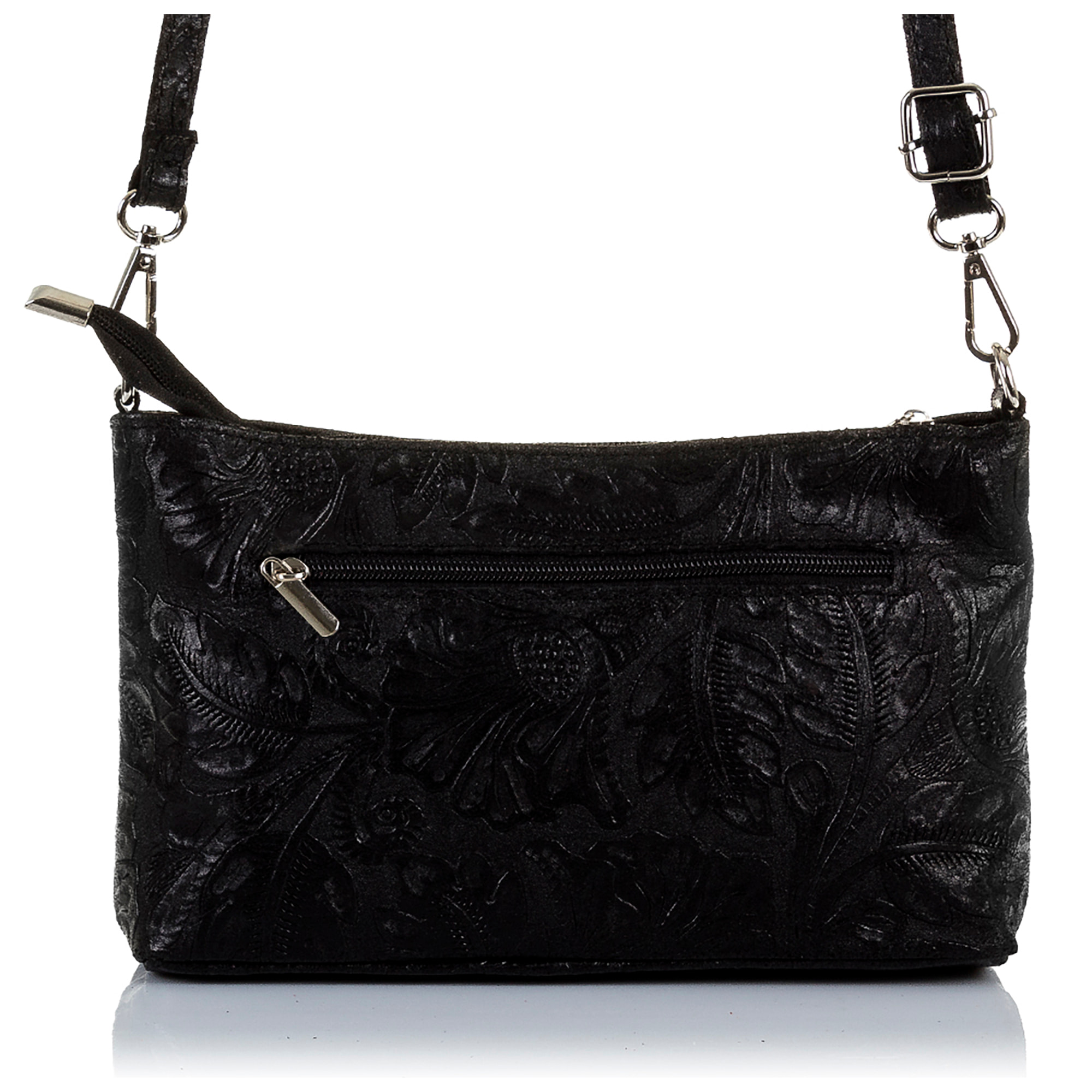 Martia Borsa a tracolla Donna.Pelle autentica Camoscio Incisa Arabesco