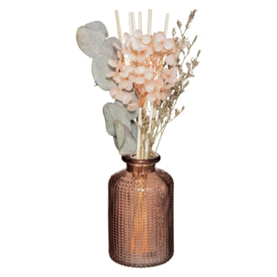 Diffuseur de parfum Edi 100ml verre avec fleurs séchées assorti