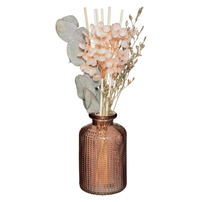 Diffuseur de parfum Edi 100ml verre avec fleurs séchées assorti
